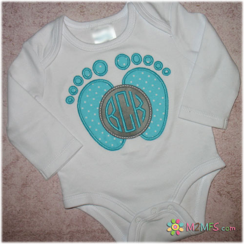 Baby Feet Monogram Boy